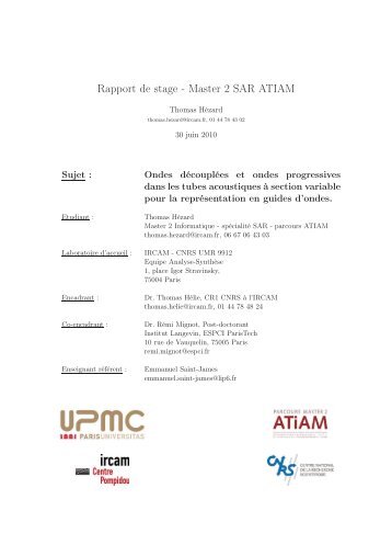 Rapport de stage - Master 2 SAR ATIAM - Base des articles ...