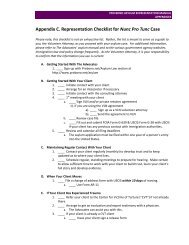 Appendix C. Representation Checklist for Nunc Pro Tunc Case