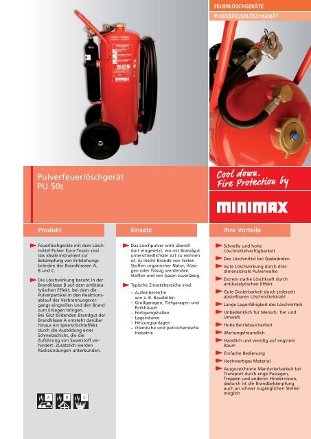 Cool down. Fire Protection by - Minimax Mobile Services GmbH ...