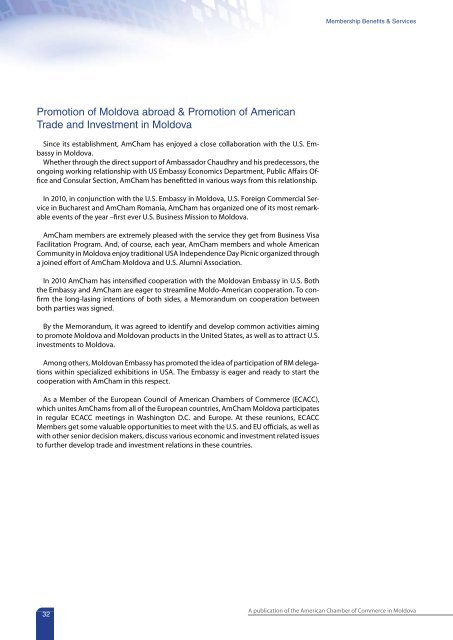 Annual Report 2010 - AmCham Moldova