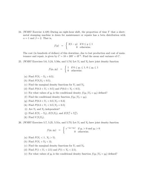 Practice Problems from Chapters 4 and 5 - Faculty web pages