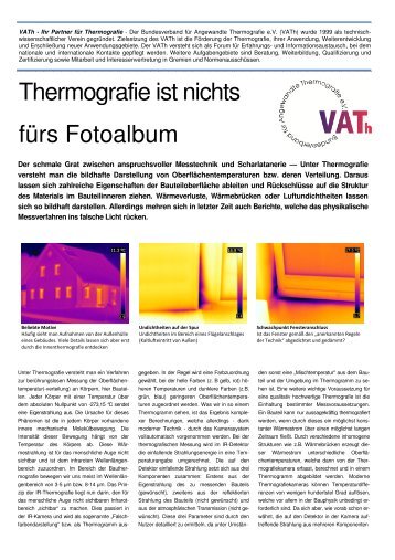 Thermografie ist nichts fürs Fotoalbum - VATh