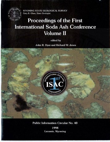 Proceedings of the First International Soda Ash Conference Volume II