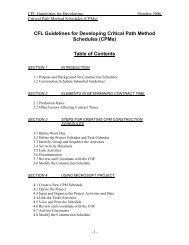 CFL Guidelines for Developing Critical Path Method Schedules ...