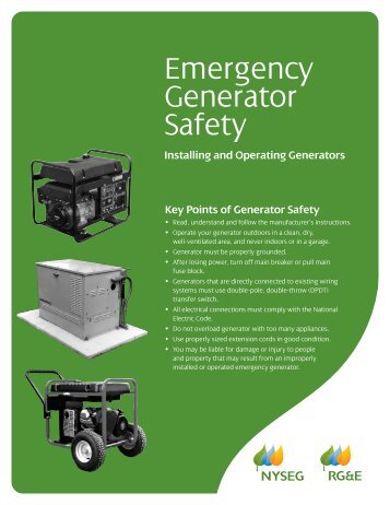 Emergency Generator Safety - nyseg