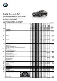 Prisliste BMW 3-serie Sedan ekstraudstyr (pdf) - BMW Danmark