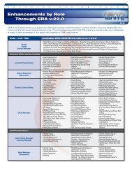 Enhancements by Role Through ERA v.22.0 - Reynolds and Reynolds