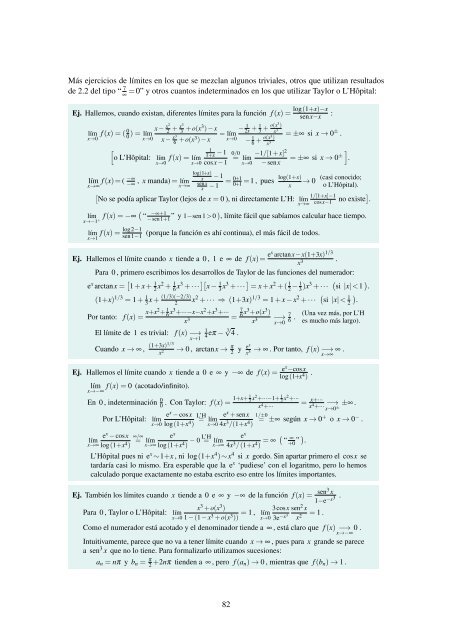 4. Series, Taylor y lÃmites indeterminados