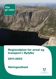 Regionalplan for areal og transport i Ryfylke 2011 ... - Politiske saker