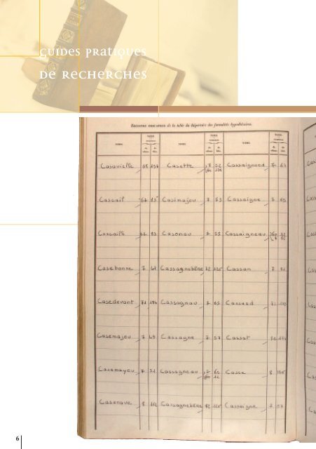 formalités hypothécaires - Archives départementales des Landes