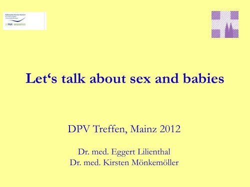 Let's talk about sex and babies - DPV