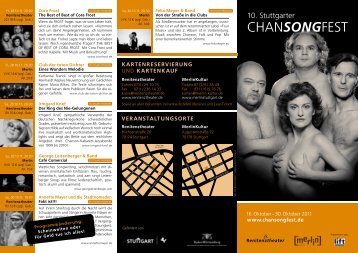 CHANSONGFEST - Renitenztheater Stuttgart