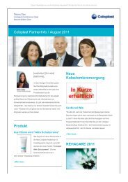 Newsletter Coloplast PartnerInfo für Stomaträger