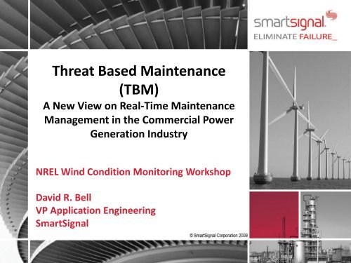 Threat Based Maintenance (TBM) - NREL