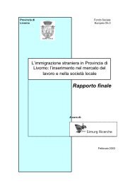 Rapporto finale - Provincia di Livorno