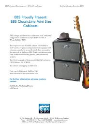 EBS Proudly Present: EBS ClassicLine Mini Size Cabinets! - Namm