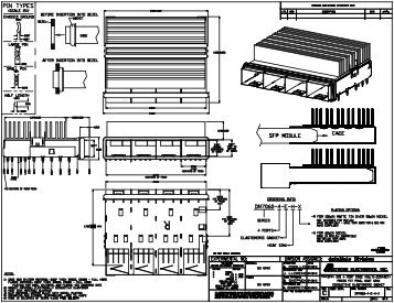 SFP+ Multi-Port DM7060-4-E-H-X Engineering Drawing