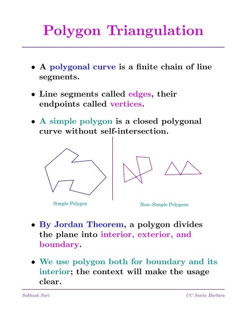 Simple Triangulation Examples Triangulation