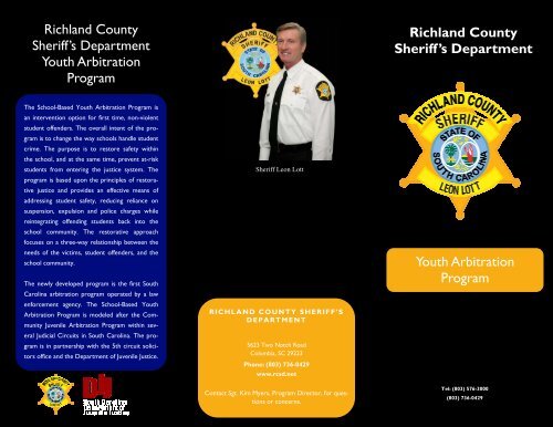 Youth Arbitration Program - Richland County Sheriff's Department