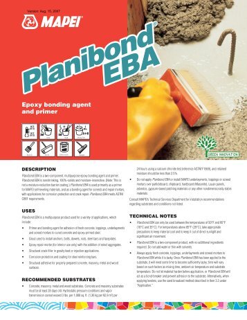 Planibond EBA Planibond EBA - Northland Construction Supplies