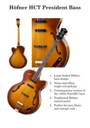 HÃ¶fner Ignition Violin Bass - Hofner 