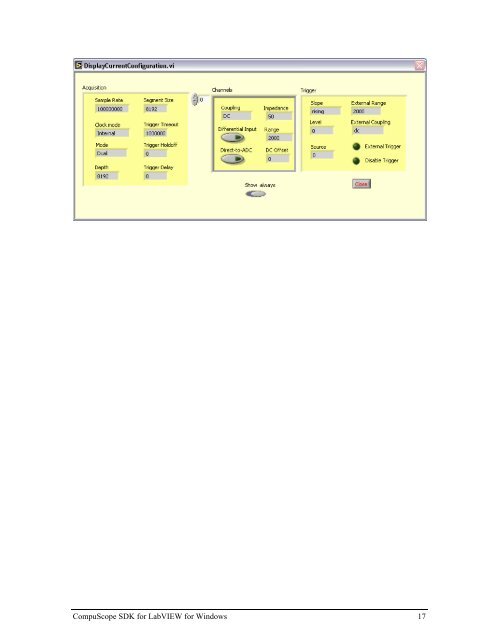 CompuScope SDK for L.. - Egmont Instruments