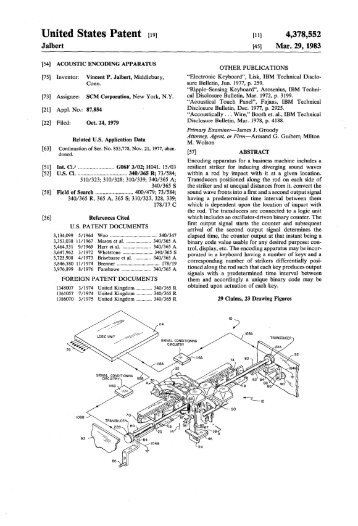 Acoustic encoding apparatus - Smith Corona