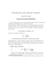 Formulae for some classical constants - Simon Plouffe