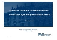 Didaktische Gestaltung von Bildungsangeboten - Herausforderungen ...