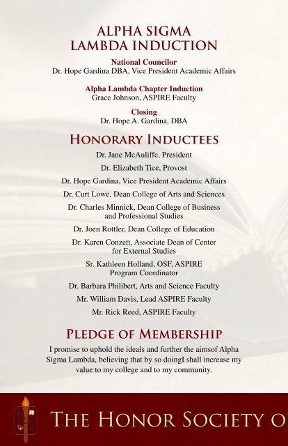 alpha sigma lambda induction