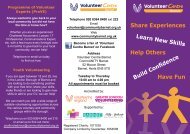 leaflet for individuals looking to volunteer - Community Barnet