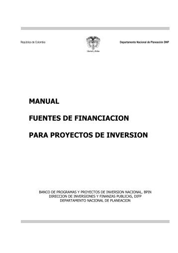 Manual de Fuentes de FinanciaciÃ³n - Universidad de los Llanos