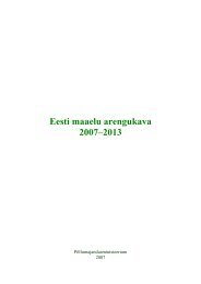 EESTI MAAELU ARENGUKAVA 2007â€“2013 2010. aasta seirearuanne