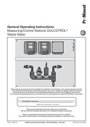 Measuring/Control Stations DULCOTROLÂ® Waste Water - ProMinent