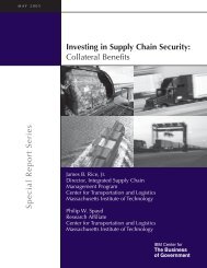 Investing in Supply Chain Security: Collateral Benefits - supports the ...