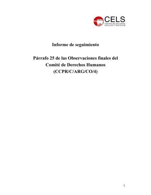 Informe de seguimiento PÃ¡rrafo 25 de las Observaciones finales del ...