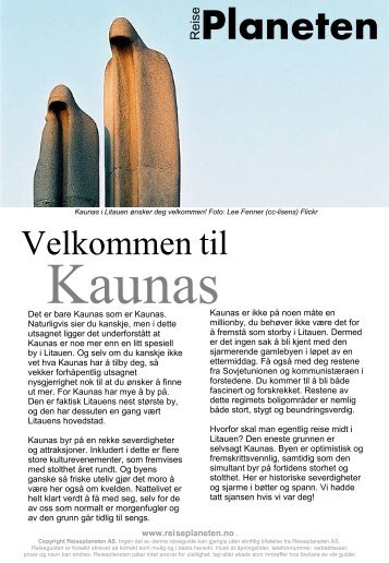Kaunas Reiseguide copyright www.reiseplaneten.no