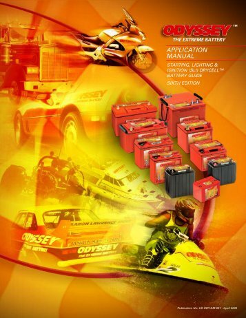Odyssey Battery Application Manual - Dali Racing
