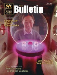 2005 SVC Winter Bulletin - The Society of Vacuum Coaters