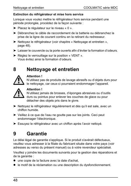 Instrucciones de montaje y de uso - Waeco