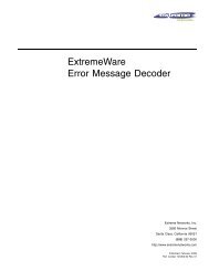 ExtremeWare 7.5 Error Message Decoder - Extreme Networks