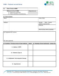 NMS – Patient record form