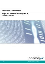 peqGOLD Plasmid Miniprep Kit II - PEQLAB Biotechnologie GmbH
