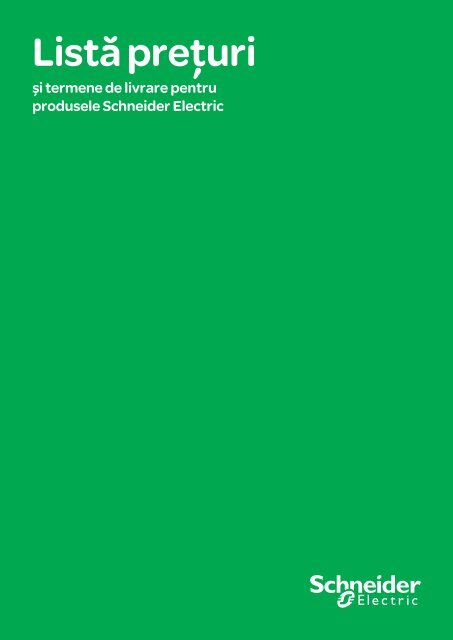 Lista de preturi 2009 - Schneider Electric