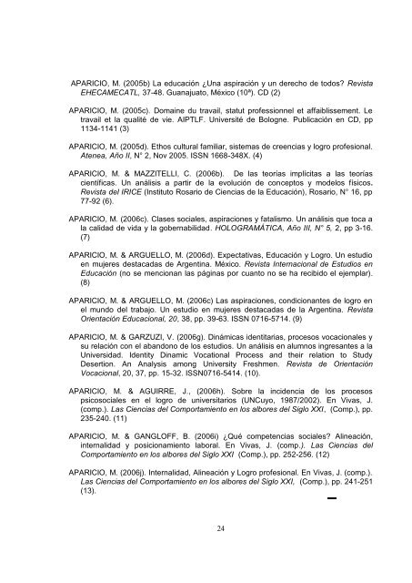 Curriculum Vitae Prof. Santander 1990 - Facultad de FilosofÃ­a y Letras