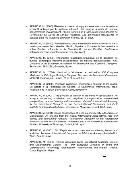 Curriculum Vitae Prof. Santander 1990 - Facultad de FilosofÃ­a y Letras