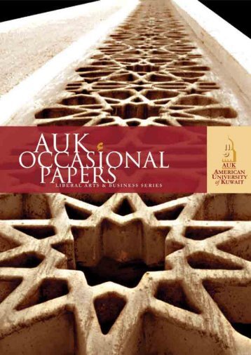 2009 Occasional Papers - AUK