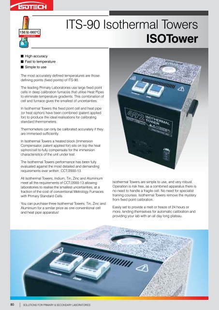 ISOTower Data Sheet - Isotech