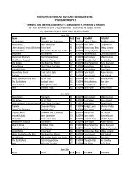 Summer 2011 Schedulescfedit - Recess Time Sports League