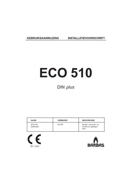 ECO 510 DIN plus Ned.pmd - UwKachel